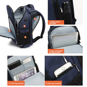 Cationic SLR Backpack Water-resistant Photography Backpack with Headphone Cable Hole(Blue)