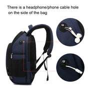 Cationic SLR Backpack Water-resistant Photography Backpack with Headphone Cable Hole(Blue)