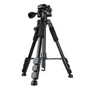 QingZhuangShiDai Q111 Aluminum Alloy Mobile Phone Camera Photography Tripod(Black)