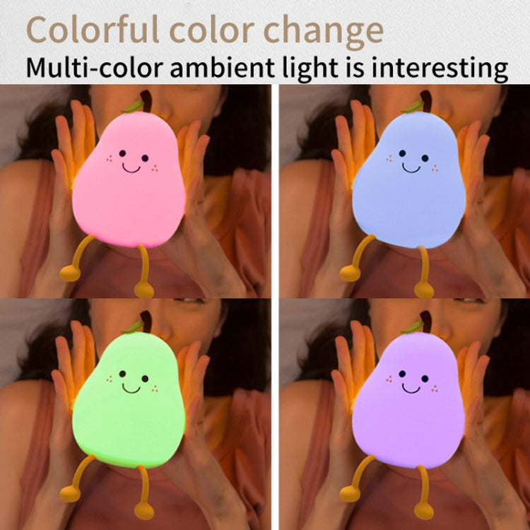 L40 Home Pear Night Light Love Silicone Sleeping Lamp - Night Lights by PMC TechLife | Online Shopping South Africa | PMC TechLife