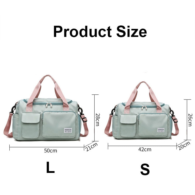 B-X336 Large Capacity Waterproof Travel Gym Bag Luggage Bag, Size: L(Fog Blue) - Travel Bags by PMC TechLife | Online Shopping South Africa | PMC TechLife