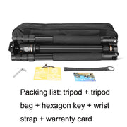 QingZhuangShiDai Q222C SLR Camera Carbon Fiber Portable Travel Tripod(Black)