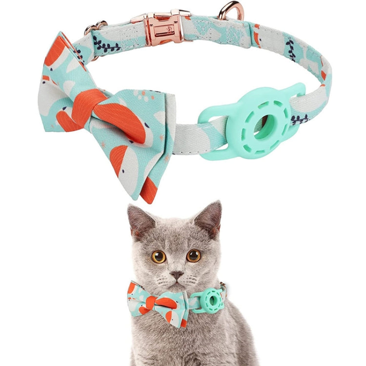 Pet Tracker Collar Insert Buckle Bow Collar For AirTag(Mint Green) - Pet Series by PMC Jewellery | Online Shopping South Africa | PMC Jewellery | Buy Now Pay Later Mobicred