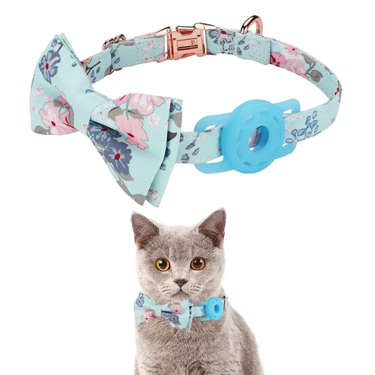 Pet Tracker Collar Insert Buckle Bow Collar For AirTag(Luminous Blue) - Pet Series by PMC Jewellery | Online Shopping South Africa | PMC Jewellery | Buy Now Pay Later Mobicred