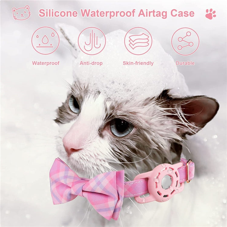 Pet Tracker Collar Insert Buckle Bow Collar For AirTag(Mint Green) - Pet Series by PMc TechLife | Online Shopping South Africa | PMc TechLife | Buy Now Pay Later Mobicred