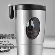 Manual Coffee Bean Grinding Machine Household Small Portable Coffee Machine(Stainless Steel)