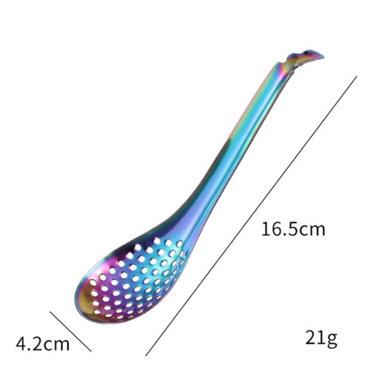 2 PCS 304 Stainless Steel Small Caviar Colander Molecular Cooking Spoon, Color: Colored