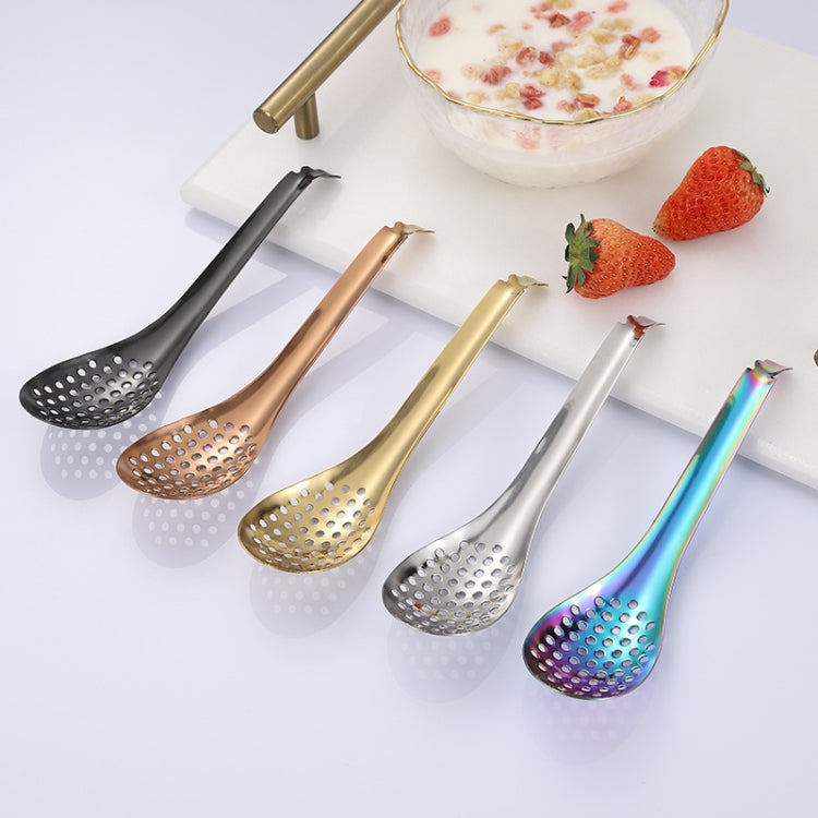 2 PCS 304 Stainless Steel Small Caviar Colander Molecular Cooking Spoon, Color: Colored