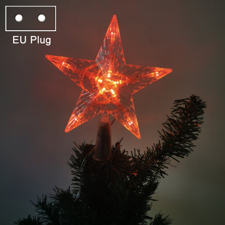 Christmas Tree Top Light LED Glowing Star Lights, Size: Small EU Plug(Red) - Christmas Decoration Lamps by PMC TechLife | Online Shopping South Africa | PMC TechLife | Buy Now Pay Later Mobicred