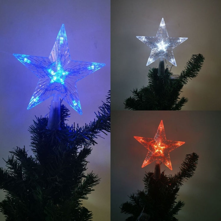 Christmas Tree Top Light LED Glowing Star Lights, Size: Large EU Plug(White) - Decoration Lamps by PMC TechLife | Online Shopping South Africa | PMC TechLife