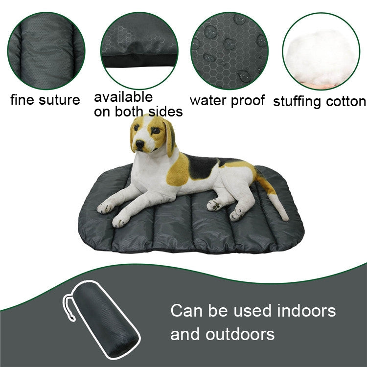 Pet Outdoor Water-resistant Cushion Camping Cats And Dog Sleeping Pad, Size: Large 110x76cm(Orange)