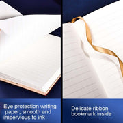 B6 PU Leather Retro Password Book With Lock Diary Hand Book(Blue)