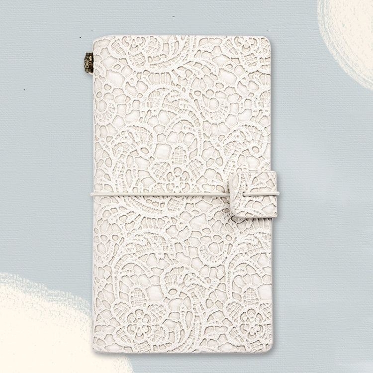 A6  Retro Lace Carved Girls Hand Ledger Diary With 3 Separate Inner Pages(Beige) - Notebooks by PMc TechLife | Online Shopping South Africa | PMc TechLife | Buy Now Pay Later Mobicred