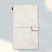A6  Retro Lace Carved Girls Hand Ledger Diary With 3 Separate Inner Pages(Beige)