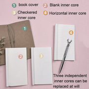 A6  Retro Lace Carved Girls Hand Ledger Diary With 3 Separate Inner Pages(Dark Green)