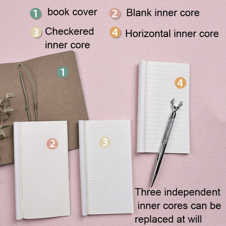A6  Retro Lace Carved Girls Hand Ledger Diary With 3 Separate Inner Pages(Dark Green)