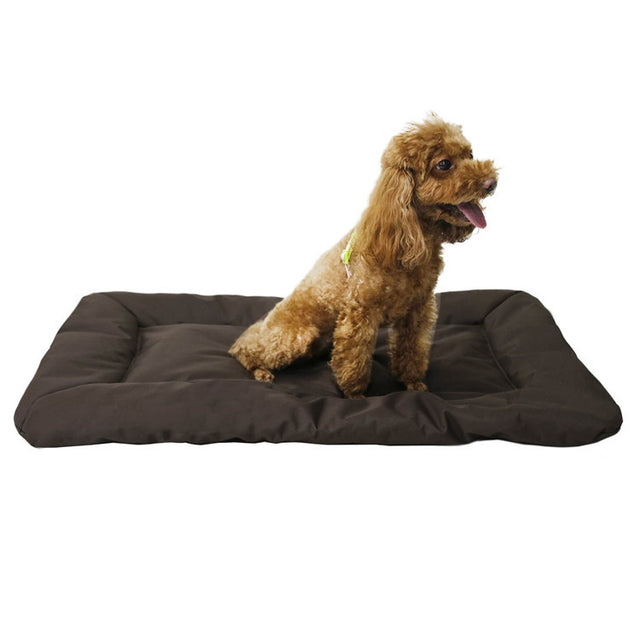 Outdoor Camping Foldable Pet Sleeping Pad 600D Oxford Cloth Water-resistant Dog Pad(Brown)