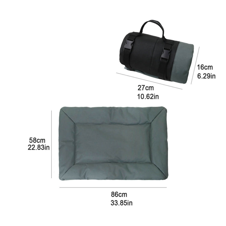 Outdoor Camping Foldable Pet Sleeping Pad 600D Oxford Cloth Water-resistant Dog Pad(Sky Blue)