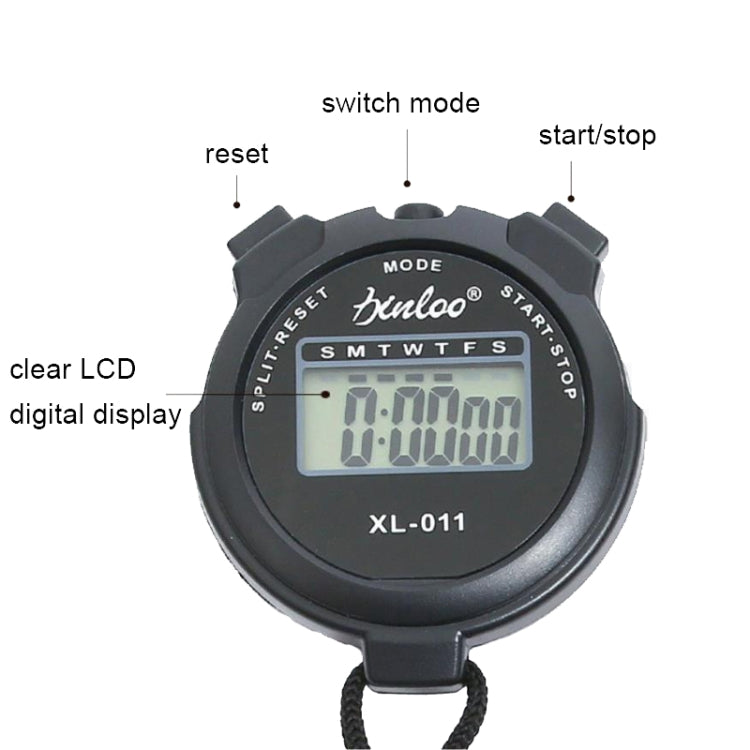 XINLOO XL-011 Display Single Memory Stopwatch Running Fitness Training Electronic Timer(Orange) - Pedometer by null | Online Shopping South Africa | PMC TechLife | Buy Now Pay Later Mobicred