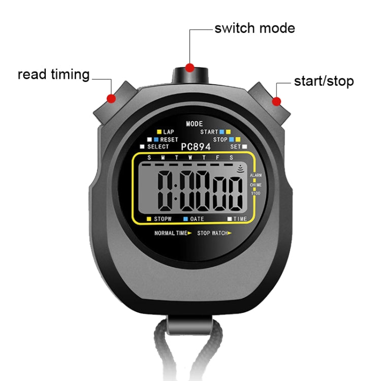 PC894 Electronic Stopwatch Timer Sports Fitness Training Referee Stopwatch - Pedometer by PMC TechLife | Online Shopping South Africa | PMC TechLife