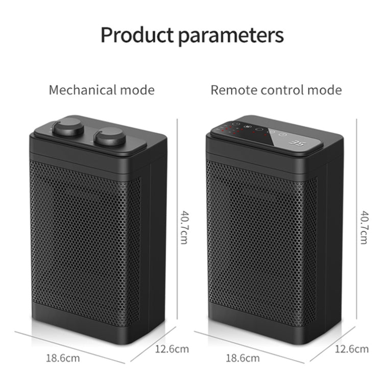 Office Household Mute Desktop Shaking Head Electric Heaters, Spec: Knob (UK Plug)