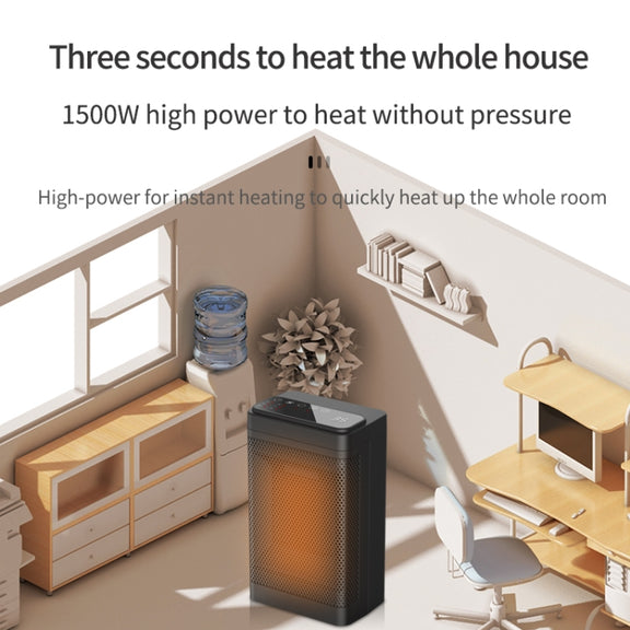 Office Household Mute Desktop Shaking Head Electric Heaters, Spec: Knob (UK Plug)