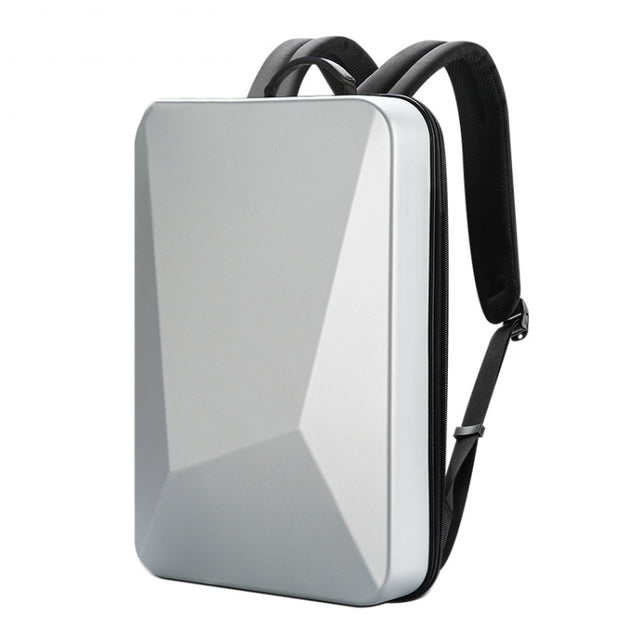 Bopai 61-93318A Hard Shell Water-resistant Expandable Backpack with USB Charging Hole, Spec: Regular (Silver)