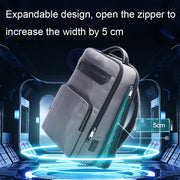 Bopai 61-121518 Multi-compartment Water-resistant Expandable Backpack with USB Charging Hole(Black)
