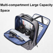 Bopai 61-121518 Multi-compartment Water-resistant Expandable Backpack with USB Charging Hole(Black)