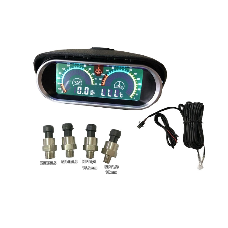 Agricultural Vehicle Car Modification Instrument, Style: Oil Meter (NPT1/4) With Water Temperature - Clocks & Car Meters by PMC TechLife | Online Shopping South Africa | PMC TechLife | Buy Now Pay Later Mobicred