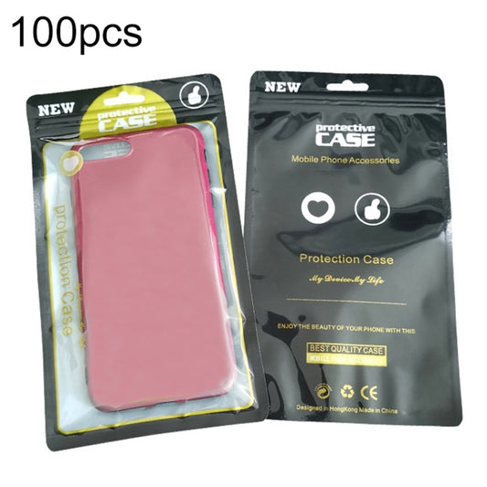 100PCS Phone Case Plastic Self-Sealing Pearl Packaging Bags, Size: 12x21cm (Black) - free shipping - PMC Jewellery - Order now!