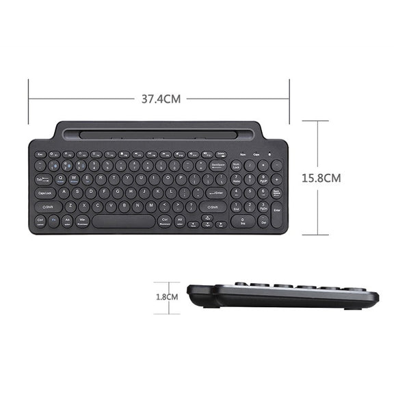 2.4G Bluetooth Wireless Keyboard With Card Slot Bracket No Touchpad