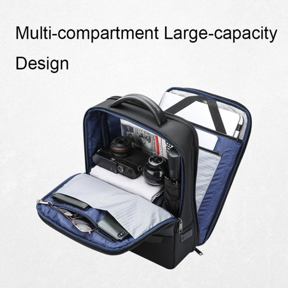 Bopai 61-120621A Outdoor Water-resistant Laptop Backpack with USB Charging Port, Spec: Expansion Version