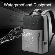 Bopai 61-68118 Multifunctional Wear-resistant Anti-theft Laptop Backpack with USB Charging Hole(Silver Gray)