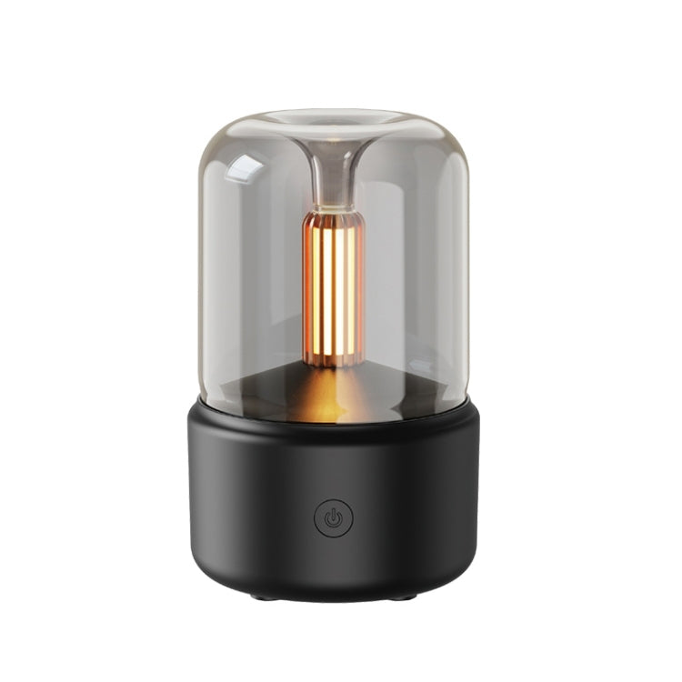 120ML Simulated Candlelight Aroma Diffuser USB Home Atmosphere Night Light Humidifier(Black) - free shipping - PMC TechLife - Order now!
