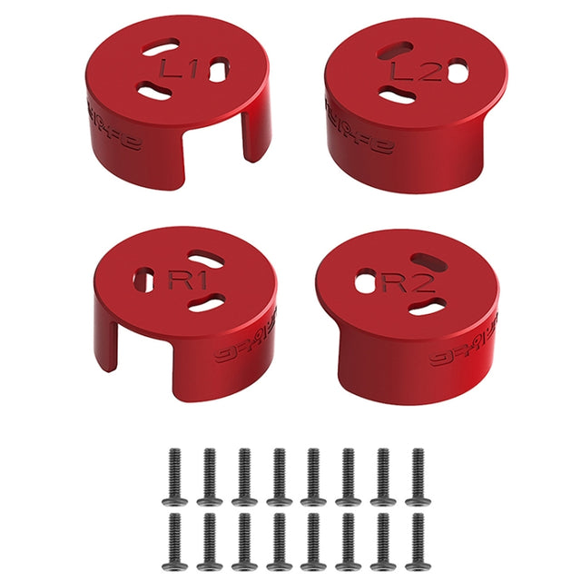 4 PCS / Set Sunnylife AT-MD475 Dust-proof Water-resistant Aluminum Alloy Motor Cover For DJI Avata(Red)