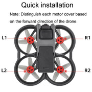 4 PCS / Set Sunnylife AT-MD475 Dust-proof Water-resistant Aluminum Alloy Motor Cover For DJI Avata(Black)