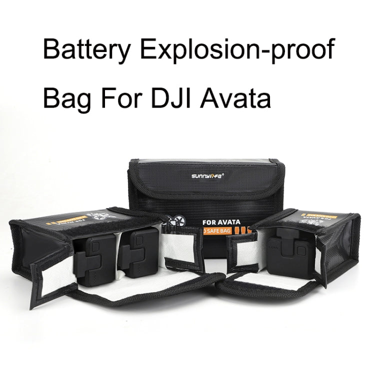 Sunnylife AT-DC478 Put 2 Batteries Battery Explosion-proof Bag For DJI Avata - Cases & Bags by PMC TechLife | Online Shopping South Africa | PMC TechLife | Buy Now Pay Later Mobicred