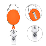 68cm Retractable Pull Badge Reel Zinc Alloy ID Lanyard Name Tag Card Badge Holder(Red)