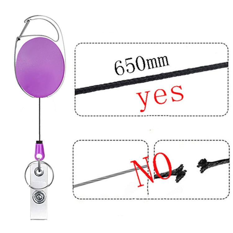 68cm Retractable Pull Badge Reel Zinc Alloy ID Lanyard Name Tag Card Badge Holder(Red)
