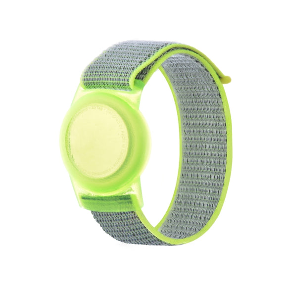 170mm For AirTag Tracker Child Adult Nylon Strap Wristband Protective Case  (Bright Yellow)