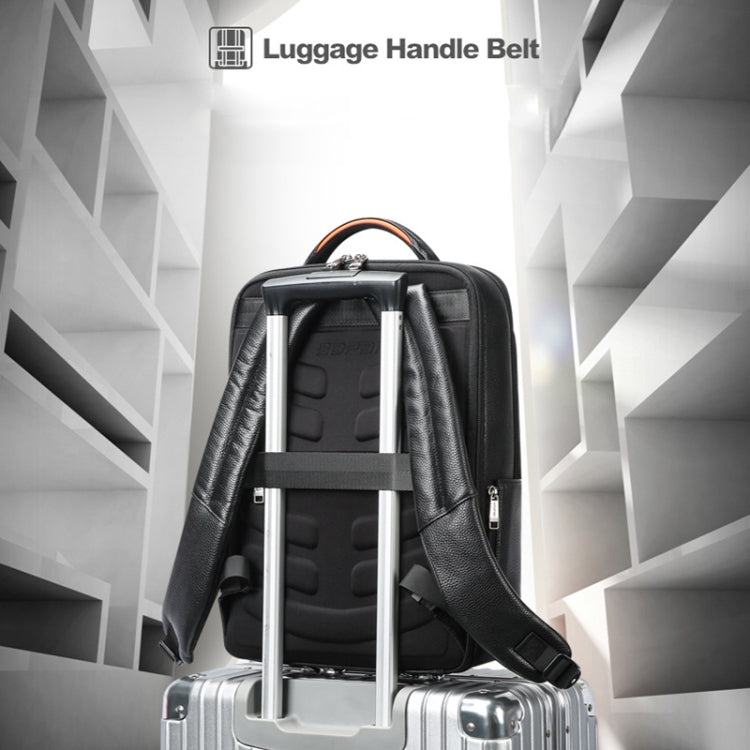 Bopai 61-121561 Multifunctional Anti-theft Laptop Business Backpack with USB Charging Hole(Black)