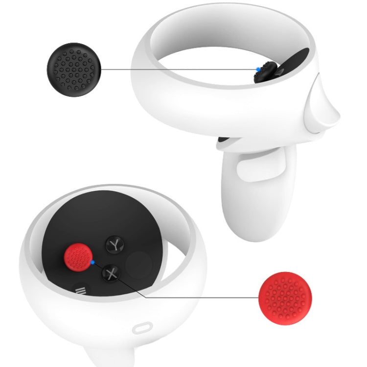 20 PCS Peripheral Button VR Handle Rocker Silicone Protective Cover, For Meta Quest 2(Pink) - VR Accessories by PMC TechLife | Online Shopping South Africa | PMC TechLife | Buy Now Pay Later Mobicred