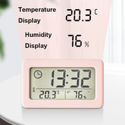 YD005 Mini Light and Thin LCD Screen Temperature/Humidity Meter Electronic Clock(Blue)