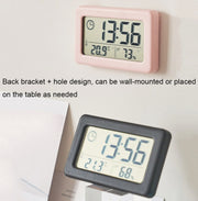 YD005 Mini Light and Thin LCD Screen Temperature/Humidity Meter Electronic Clock(White)