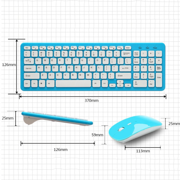 MLD-568 Office Gaming Mute Wireless Mouse Keyboard Set(Blue) - Wireless Keyboard by PMC Jewellery | Online Shopping South Africa | PMC Jewellery | Buy Now Pay Later Mobicred