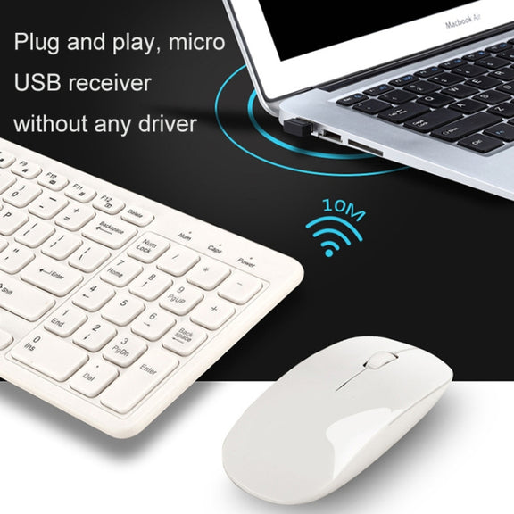 MLD-568 Office Gaming Mute Wireless Mouse Keyboard Set(Blue)