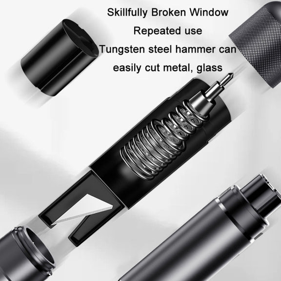 Vehicle Safety Hammer Multifunctional Underwater Emergency Window Breaker(Silver)