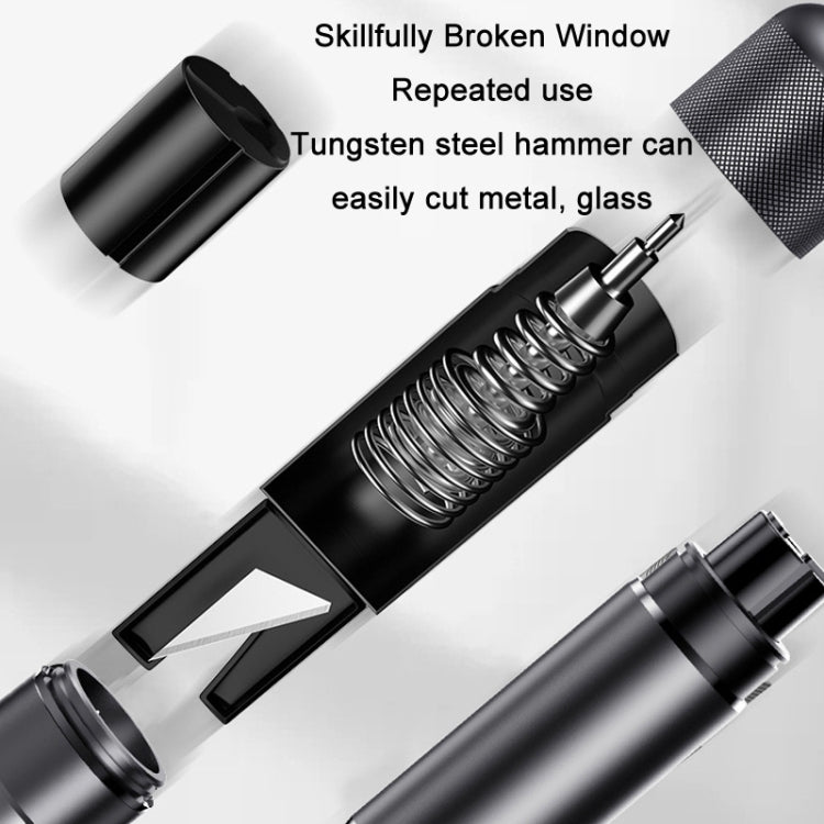 Vehicle Safety Hammer Multifunctional Underwater Emergency Window Breaker(Silver)