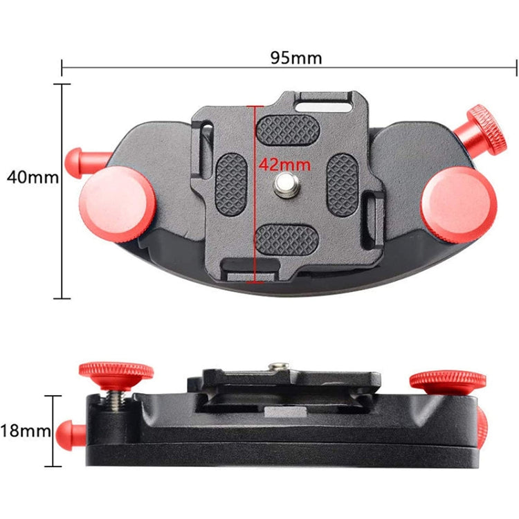 JMSUZ JMSUZ12412 For GoPro Quick Hanging Outdoor SLR Camera Waist Buckle(Black)